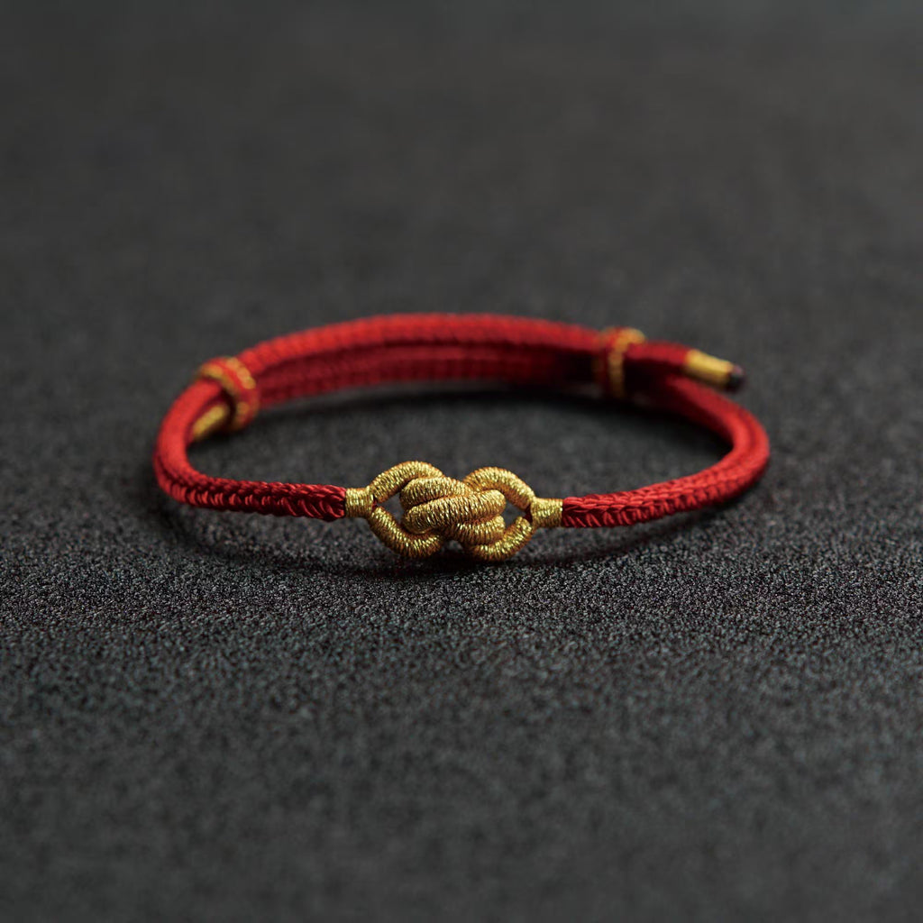 Handmade Red cord Protection Bracelet, Adjustable Buddhist Lucky knots bracelet, free people jewelry, Dainty Spiritual Gift for Men & Women