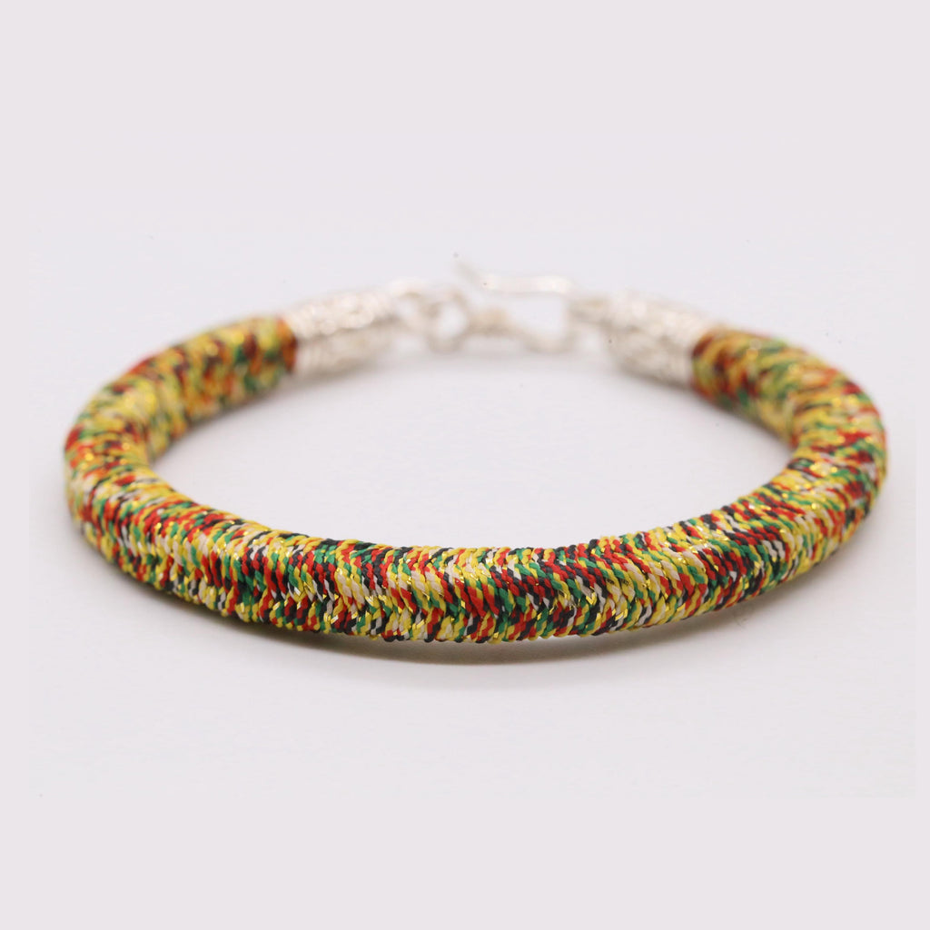 Handmade Tibetan Buddhist Energy Bracelet, 925 Sterling Silver Lucky Charm｜Prayer Meditation Bracelet｜Spiritual Gift｜Protection Bracelet