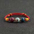 （test）Monk Blessed Red String Bracelet - Adjustable incense ash bead multi-bead bracelet, Protective energy jewelry，Couple's anniversary gift