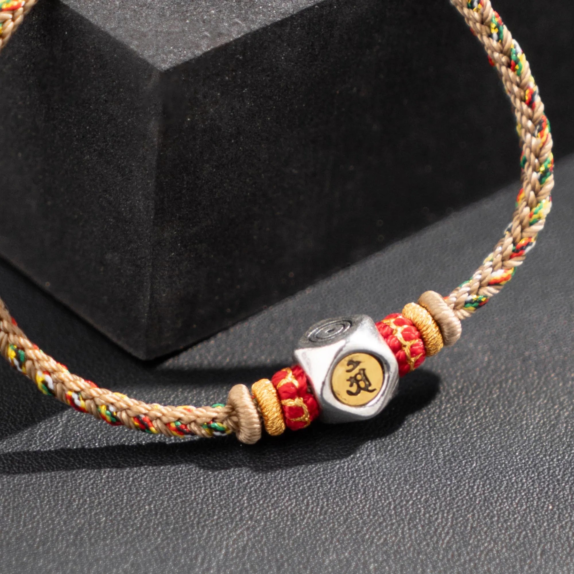 Samantabhadra Buddha Bracelet, Dragon Snake Zodiac Red String, Handmade Buddhist Protection Talisman