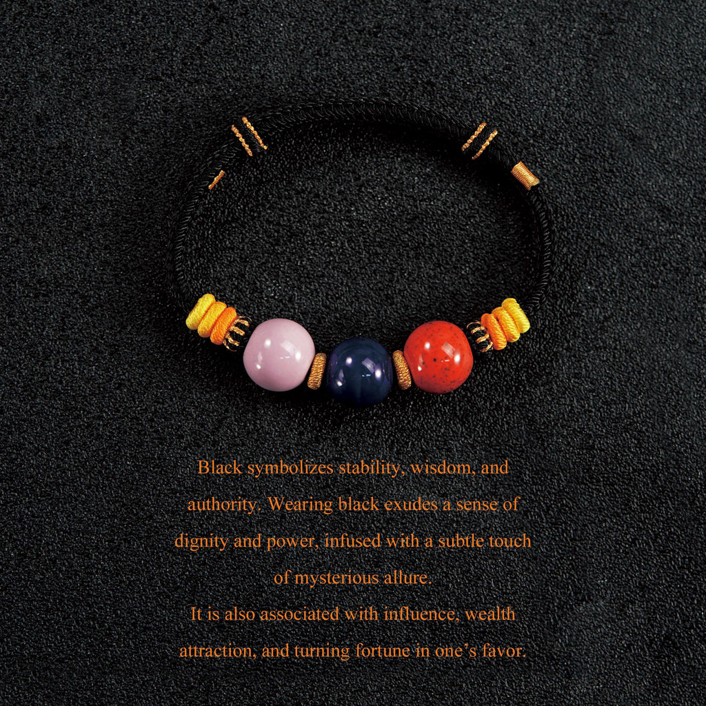 （test）Monk Blessed Red String Bracelet - Adjustable incense ash bead multi-bead bracelet, Protective energy jewelry，Couple's anniversary gift