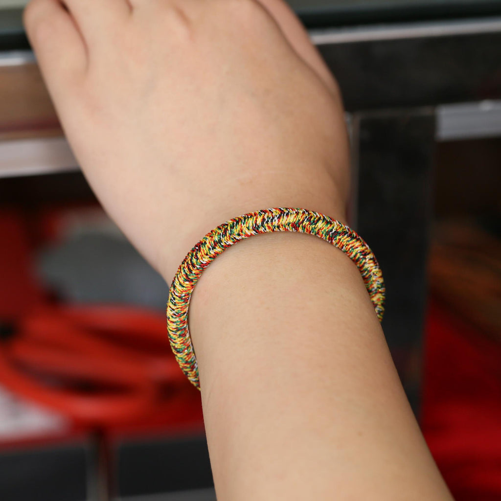 Handmade Tibetan Buddhist Energy Bracelet, 925 Sterling Silver Lucky Charm｜Prayer Meditation Bracelet｜Spiritual Gift｜Protection Bracelet