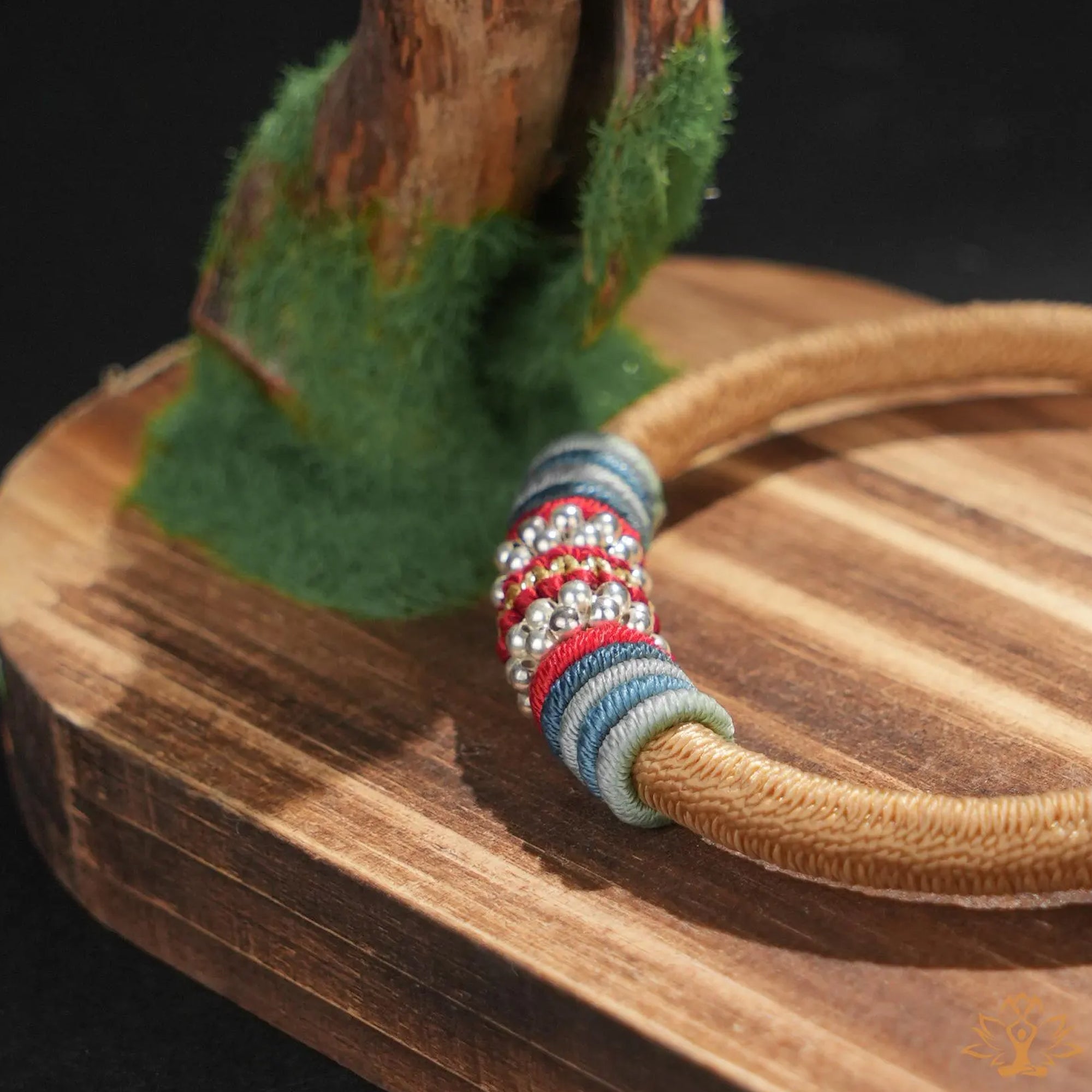 Handmade Tibetan Lucky Knot Bracelet, 925 Silver Clasp, Adjustable Spiritual Protection Amulet for Men & Women, Earthy Energy Jewelry