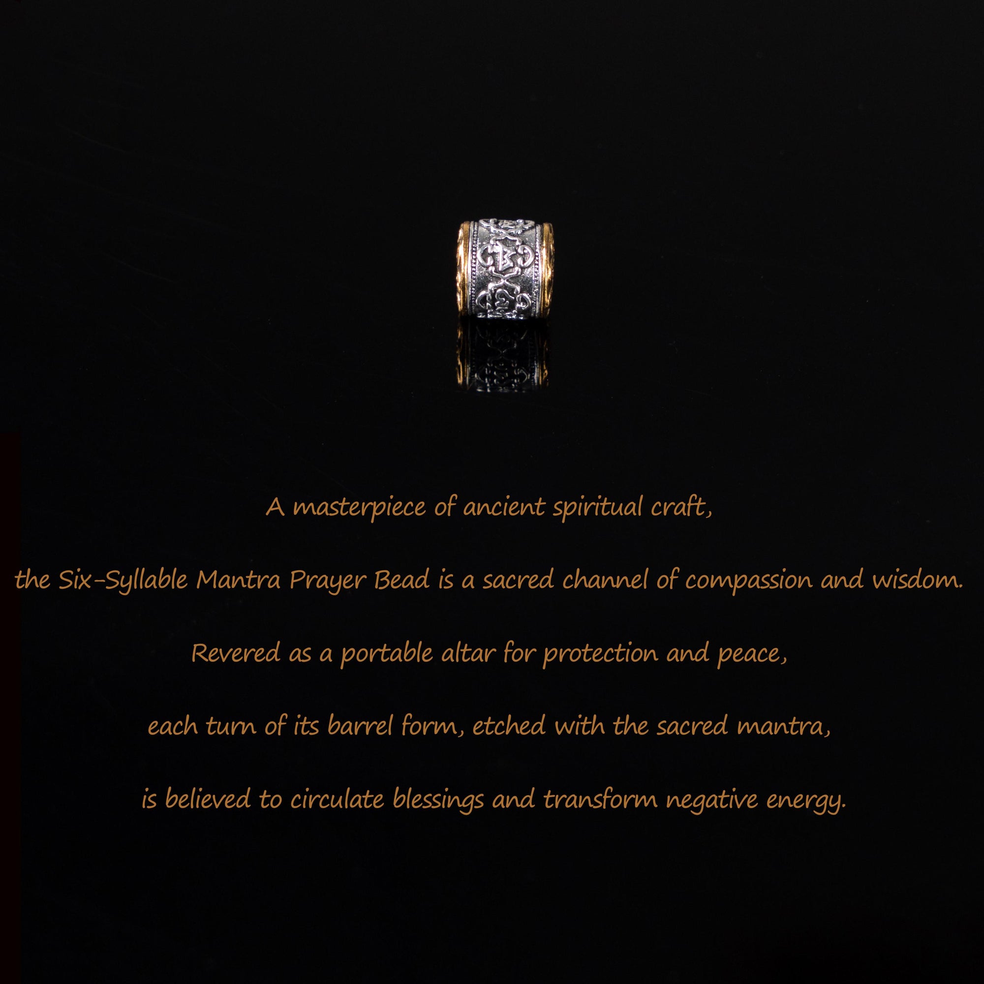 Handwoven Red String Bracelet with Six-Syllable Mantra Prayer Bead, Protection & Peace Amulet, Adjustable