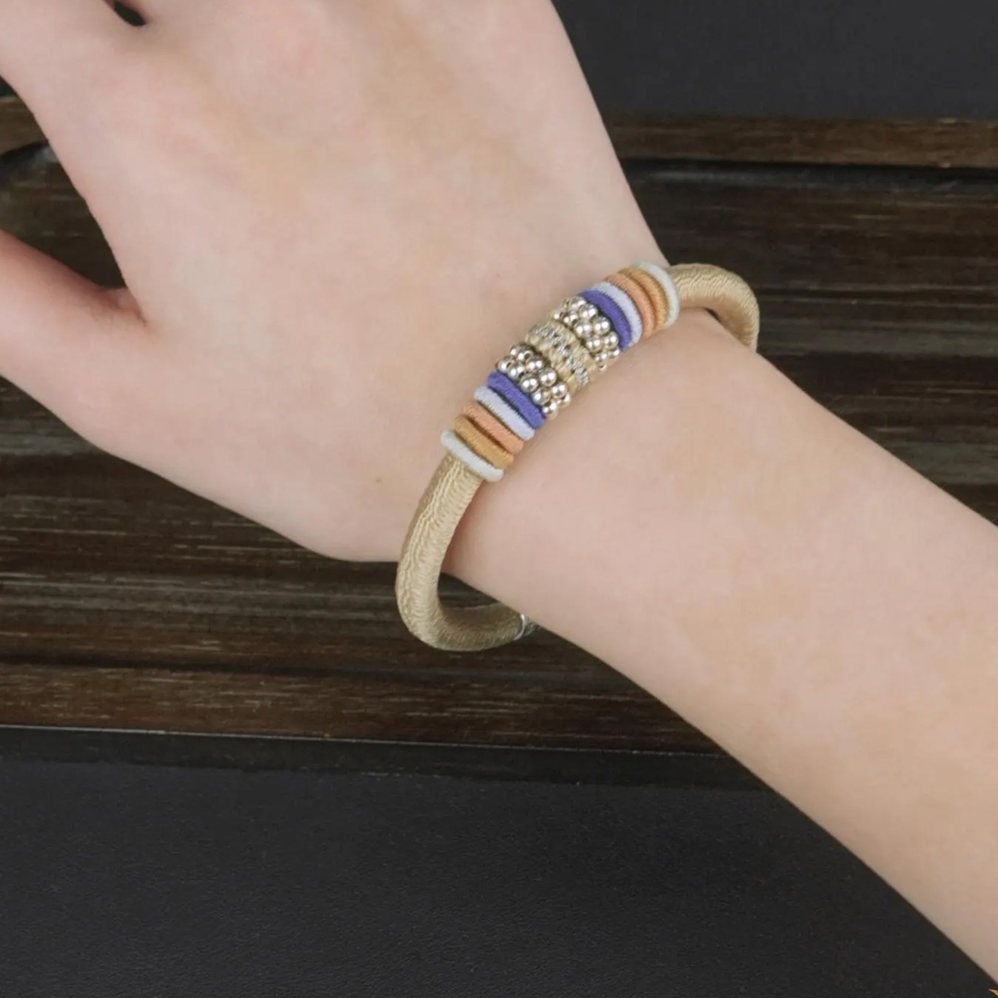 Handmade Tibetan Lucky Knot Bracelet, 925 Silver Clasp, Adjustable Spiritual Protection Amulet for Men & Women, Earthy Energy Jewelry